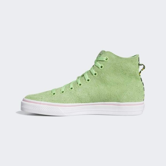 Adidas Na-Kel Smith Mens Nizza Hi RF Sneakers Size 8 Spring Green Pins EF1032 - Picture 3 of 13